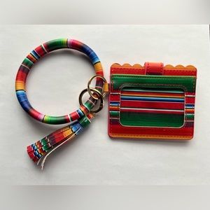 Bangle Keychain/Wallet-Serape NWOT